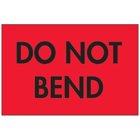 Bsc Preferred 2 x 3'' - ''Do Not Bend'' Fluorescent Red Labels BUY00021114